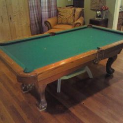 Pool Table by Kasson, Oak Ball in Claw, 7' Slate